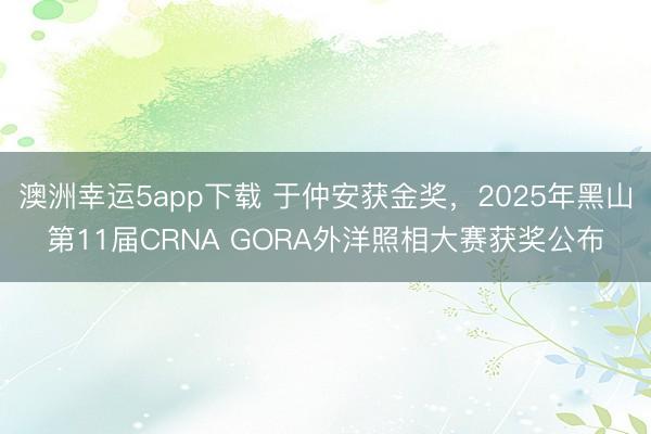 澳洲幸運5app下載 于仲安獲金獎,2025年黑山第11屆CRNA GORA外洋照相大賽獲獎公布